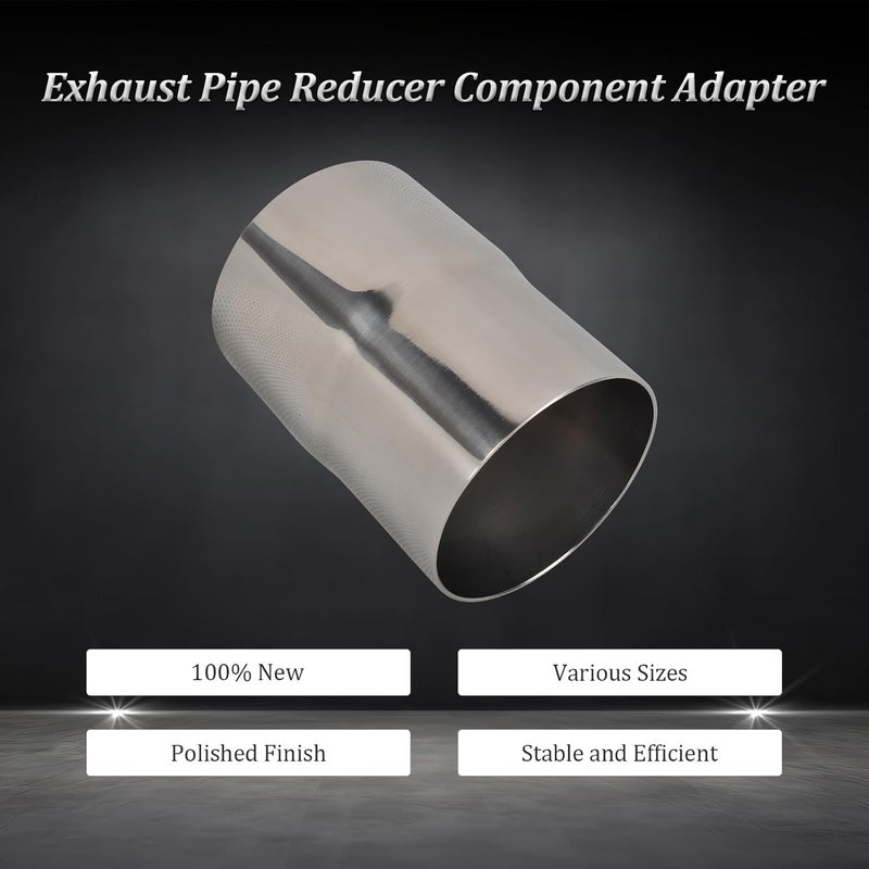 SSN Exhaust Pipe Reducer Component Adapter 2.75 Inch ID to 3.0 Inch OD Polished 304 Stainless Steel Universal ID 2.75" to OD 3.0" Exhaust Pipe Reducer Adapter 4 Inch Length-Pair 2 Pcs - Image 5
